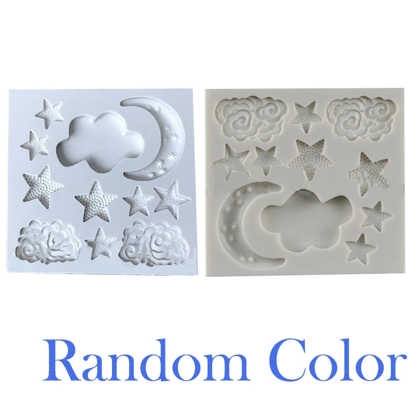 DIY Cloud Star Moon silicone mold fondant mold cake decorating tools chocolate gumpaste mold