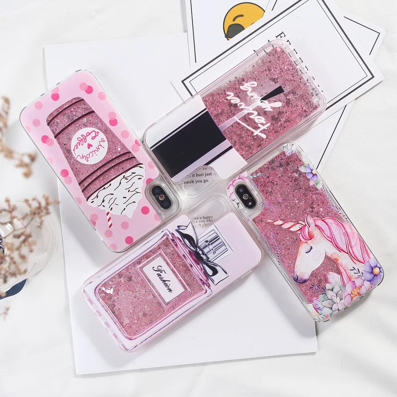 

For iPhone XS Case Liquid Glitter Dynamic Case For iPhone 6 6S 7 8 Plus XR 5 5S SE Case For iPhone X XS Max TPU Phone Sand Cover