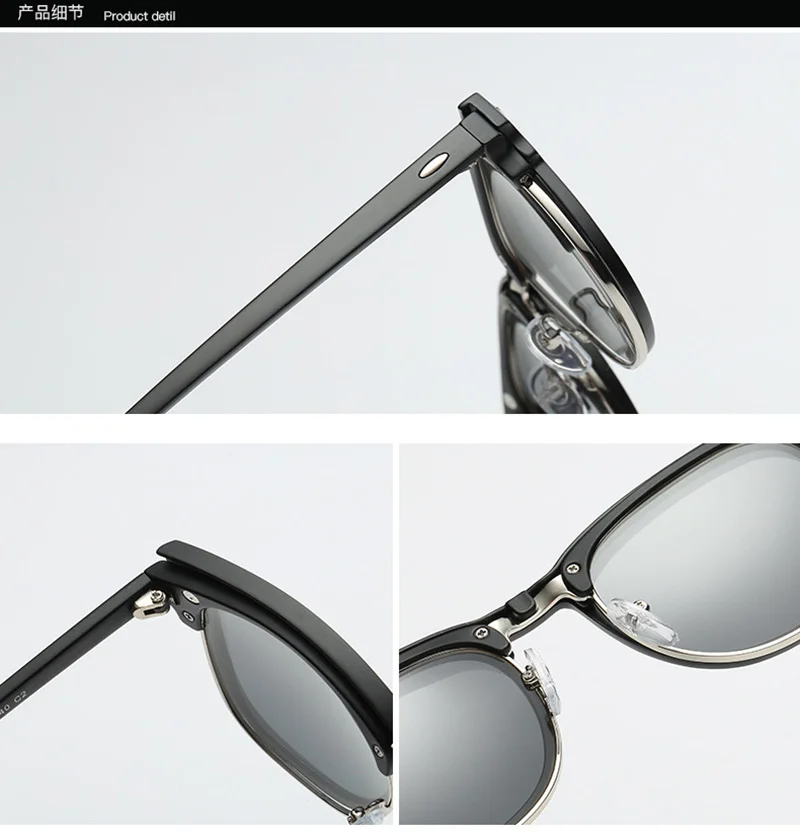 6 в 1, солнцезащитные очки на застежке, оправа для близорукости, очки tr90, оправа для женщин и мужчин, магнитные линзы, солнцезащитные очки, 5 в 1