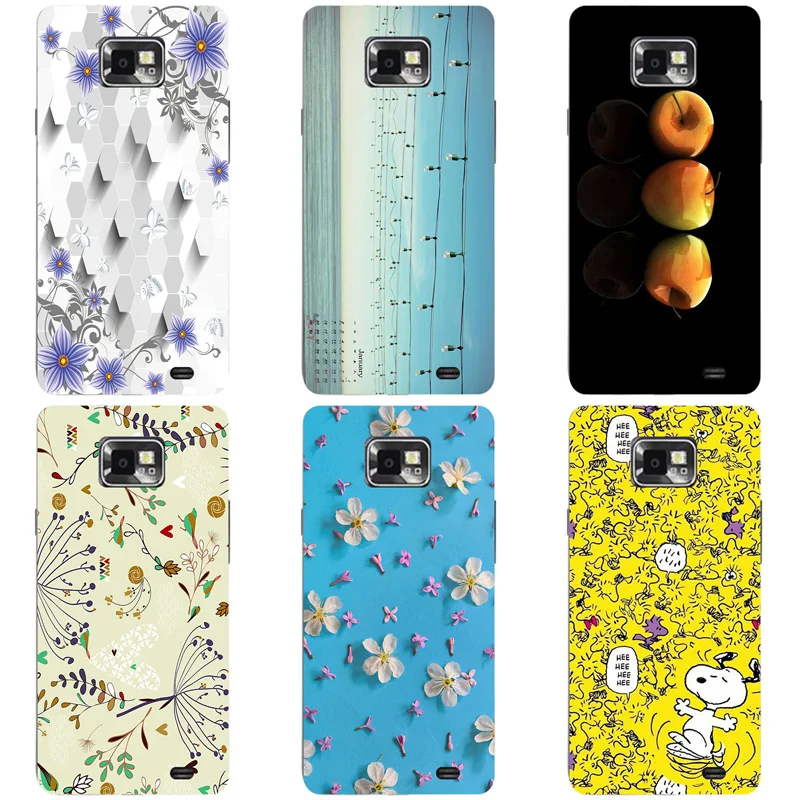 

Coque For Samsung Galaxy S2 i9100 Samsung galaxy s2 plus i9105 Fashion Rose Flower Back Cover Hard Phone Cases Print Cover