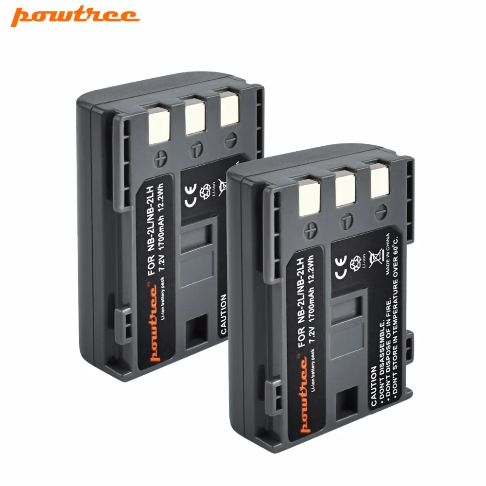 2X 7 2 V 1700mAh NB 2L NB2L 2LH камера Литий ионная аккумуляторная батарея для CANON 350D 400D G7 G9 S30 S40