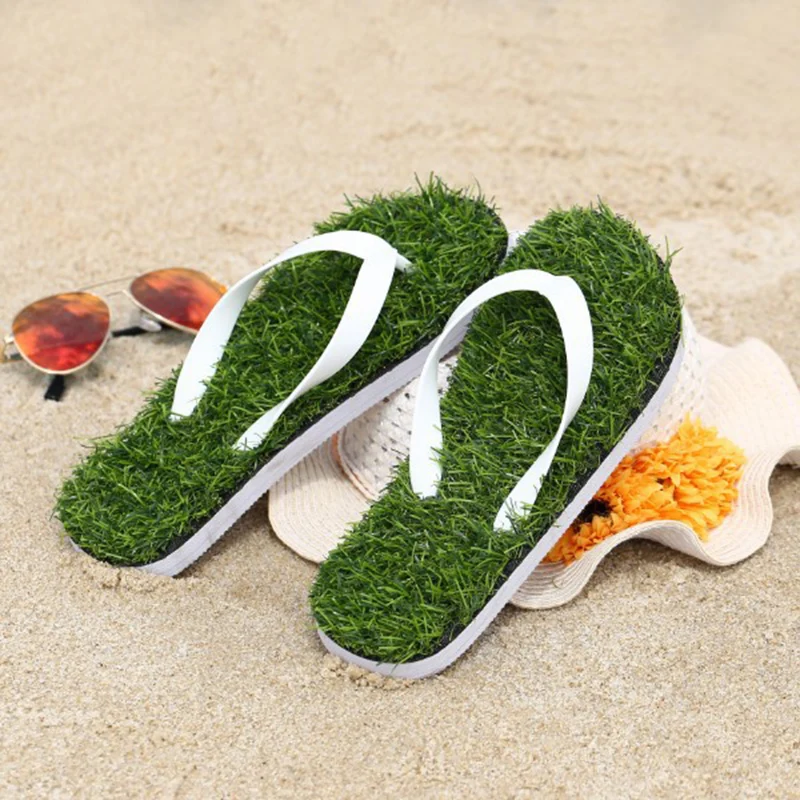 Вьетнамки для мужчин и женщин; коллекция года; сезон лето; модные тапочки травяные тапочки; Пара моделей; пляжная обувь для улицы