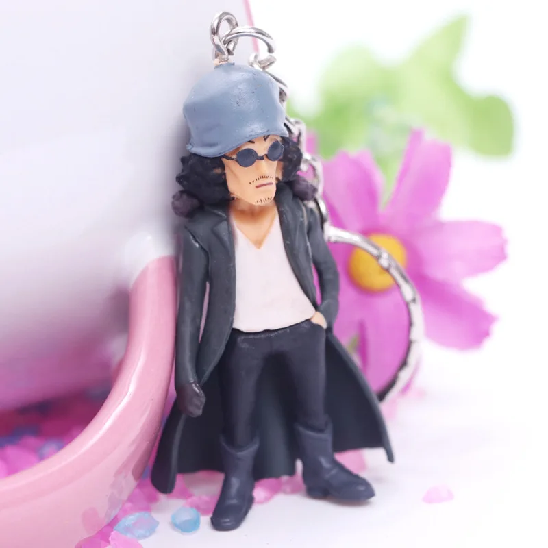 Аниме одна штука брелки Shanks Doflamingo Edward Newgate Kuzan Dracule Mihawk ПВХ Фигурки брелоки кулоны