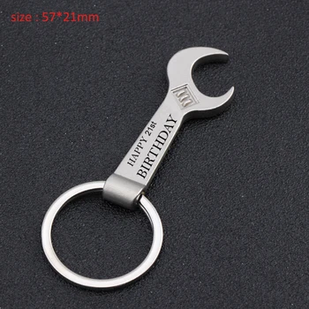 

Beer Bottle Opener Pendant Engraved Happy 21st Birthday For Boyfriend Distinctive Birthday Custom Gift Key Tag Holder