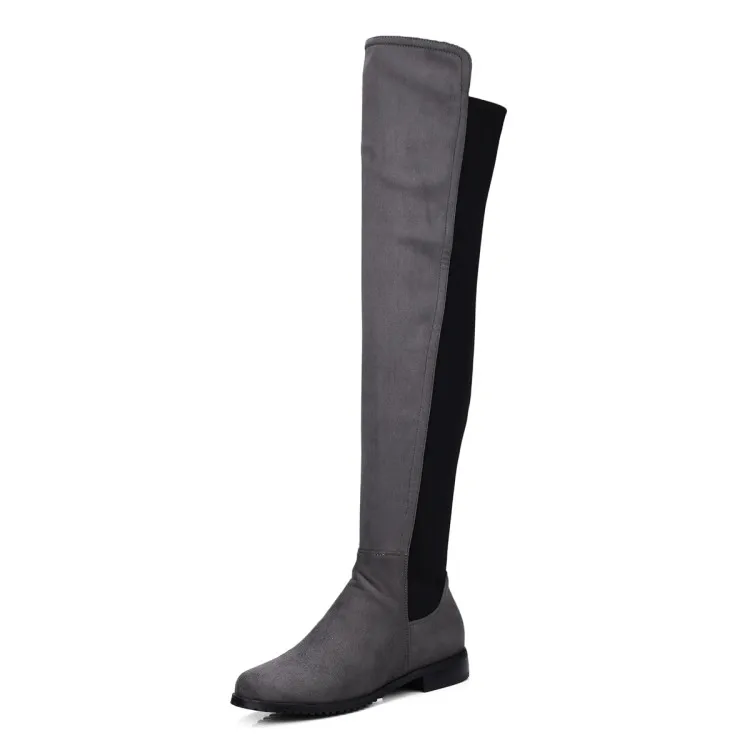 De verde Spr Tinto Rodilla Tacones Mujeres Otoño zapatos Size34 381 Xianyiduo Negro Bajos Militar vino 43 Micro La Botas Punta Las gris Altas Sobre Stretch Del 2 Más light Khaki Oscuro Eje Redonda pEwqxdA