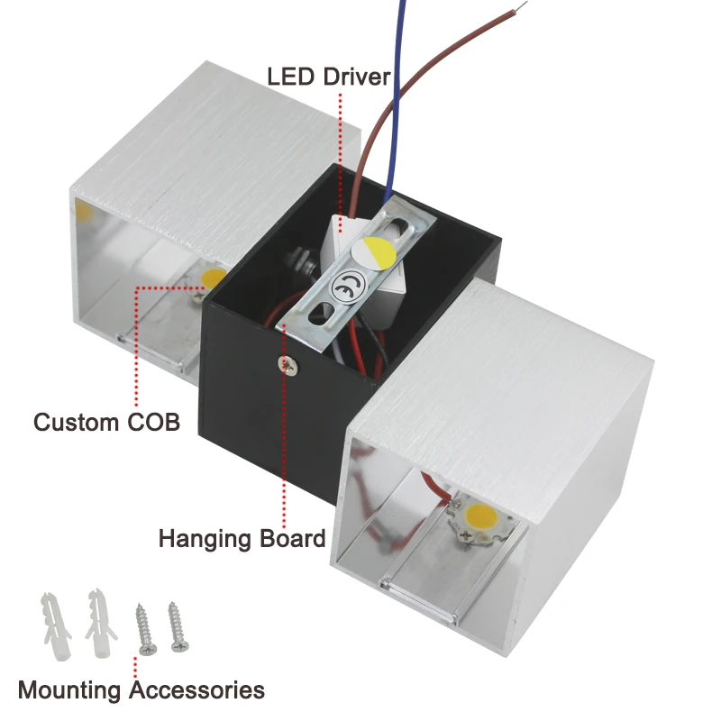 1 шт. новый современный LED Бра светодиодный настенный светильник 6 Вт для прохода