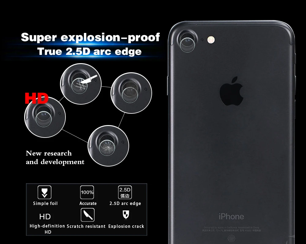 Защитная пленка NWT для задней камеры из закаленного стекла Apple iPhone 7 A1660 4 &quot