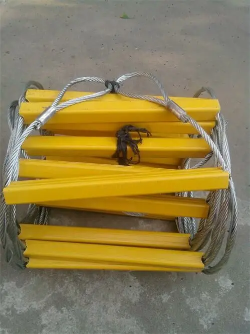 10M High strength Steel wire Rope ladder Escape Folding Ladders Fire ladder