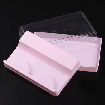 

100 pcs/lot 1 Set 3 Layers Strip Eyelash Box Packaging Beige/Pink/Black with Transparent Cover Eye Lash Case Reuseable