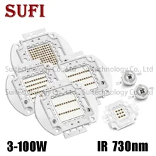 High Power LED Beads Infrared IR 730nm 3W 5W 10W 20W 30W 50W 100W Emitter Light Lamp LED Beads 3 5 10 20 30 50 100 W Watt