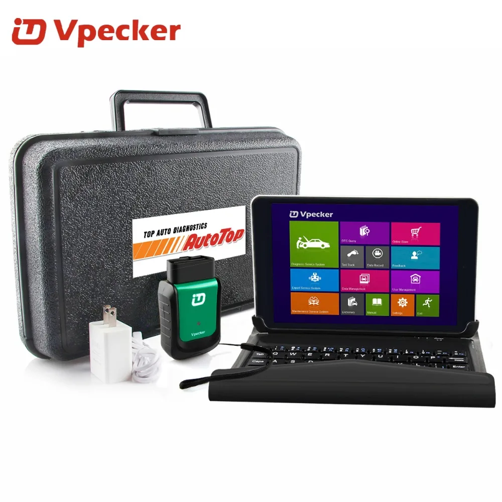 2018 Vpecker Easydiag OBD2 Wifi / Bluetooth V10.6 OBD 2 Automotive Scanner +8 inch Windows 10
