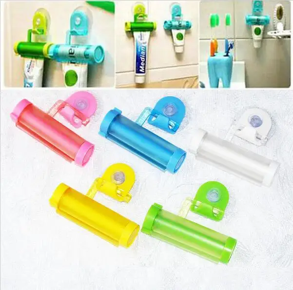 

Plastic Rolling Tube Squeezer Useful Toothpaste Easy Dispenser Bathroom Holder