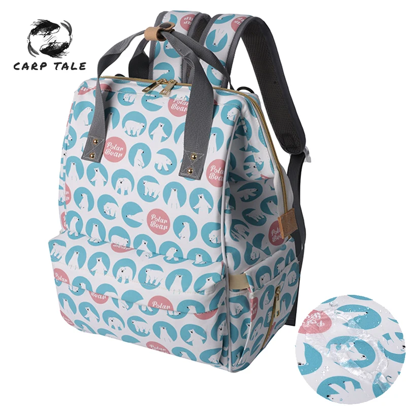 New 2019 Animal Print Baby Diaper Bag Large Capacity Waterproof Ny Kits Mummy Maternity Travel Backpack Nursing Handbag