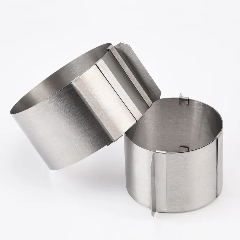 

6-10CM 4 inch Telescopic Stainless Steel Round Adjustable Small Mousse Ring 5CM High Cake Mold Bake Ware Mold Baking Tools