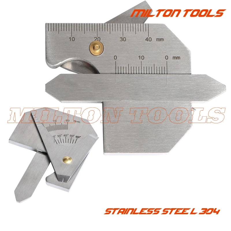 Welding Gauge Fan-shaped Sector Gage Ruler Weld Inspection Stainless Steel 0-20