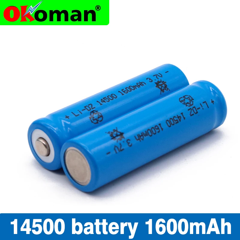 

Original AA 14500 3000mah 3.7 V lithium ion rechargeable batteries and LED flashlight 14500 battery Li-Ion Li-Ion AA battery