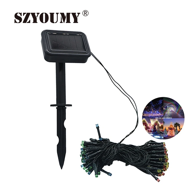 

SZYOUMY Private Model 12M 100LED Solar Strip Light Outdoor Christmas Trees Led String Fairy Light Waterproof For Garden Garland