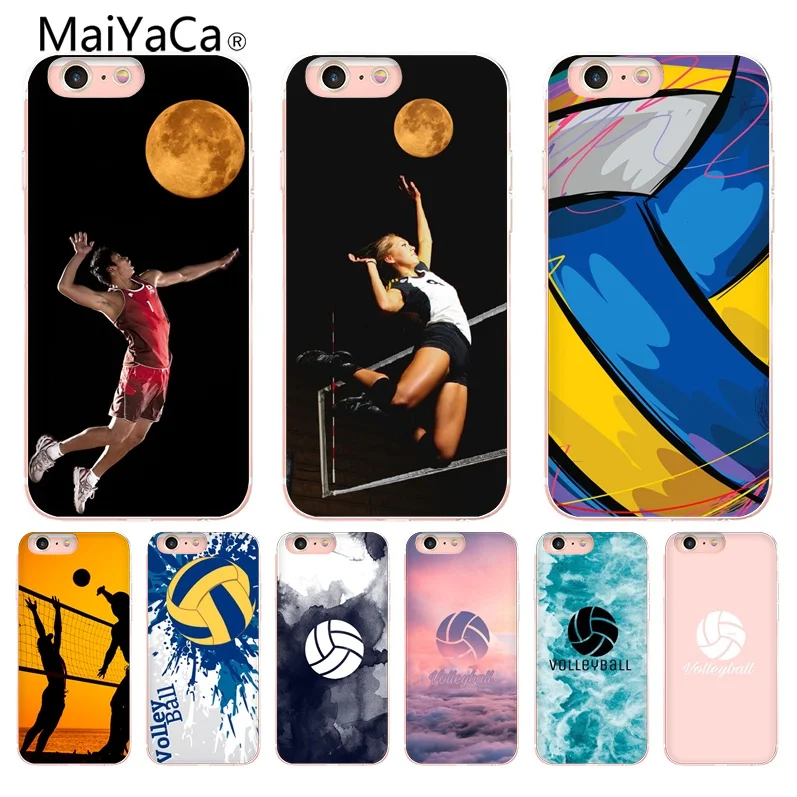 MaiYaCa Volleyball Sports Coque Phone Case Transparent soft for iPhone
