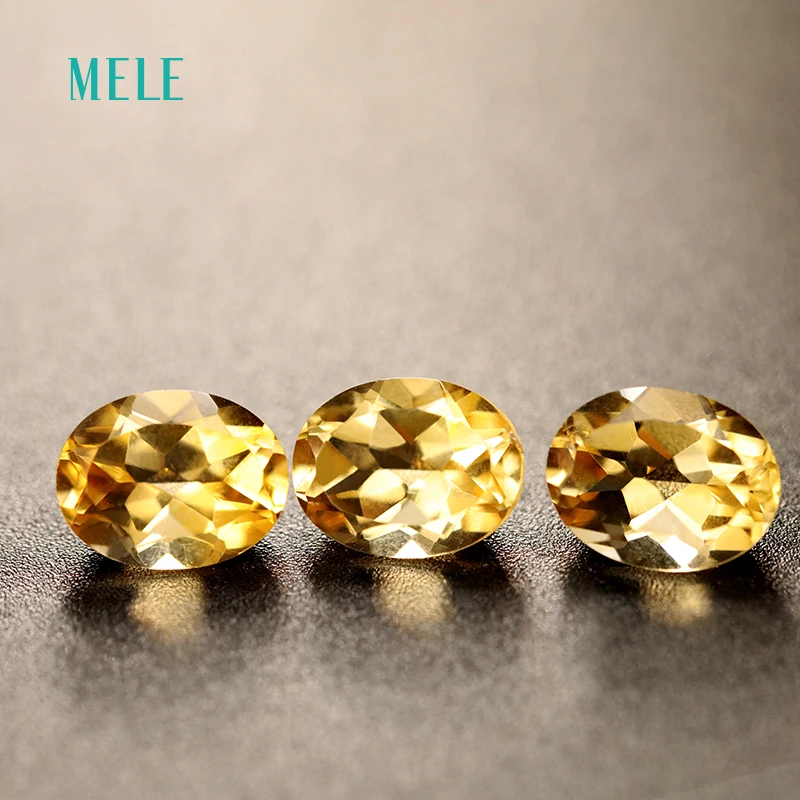 Gemstone Citrine Natural Yellow creastly Loose Gemstone Oval 7X9mm 10pcs Normal Cut Used For Ring Pendant Earring jewelry design