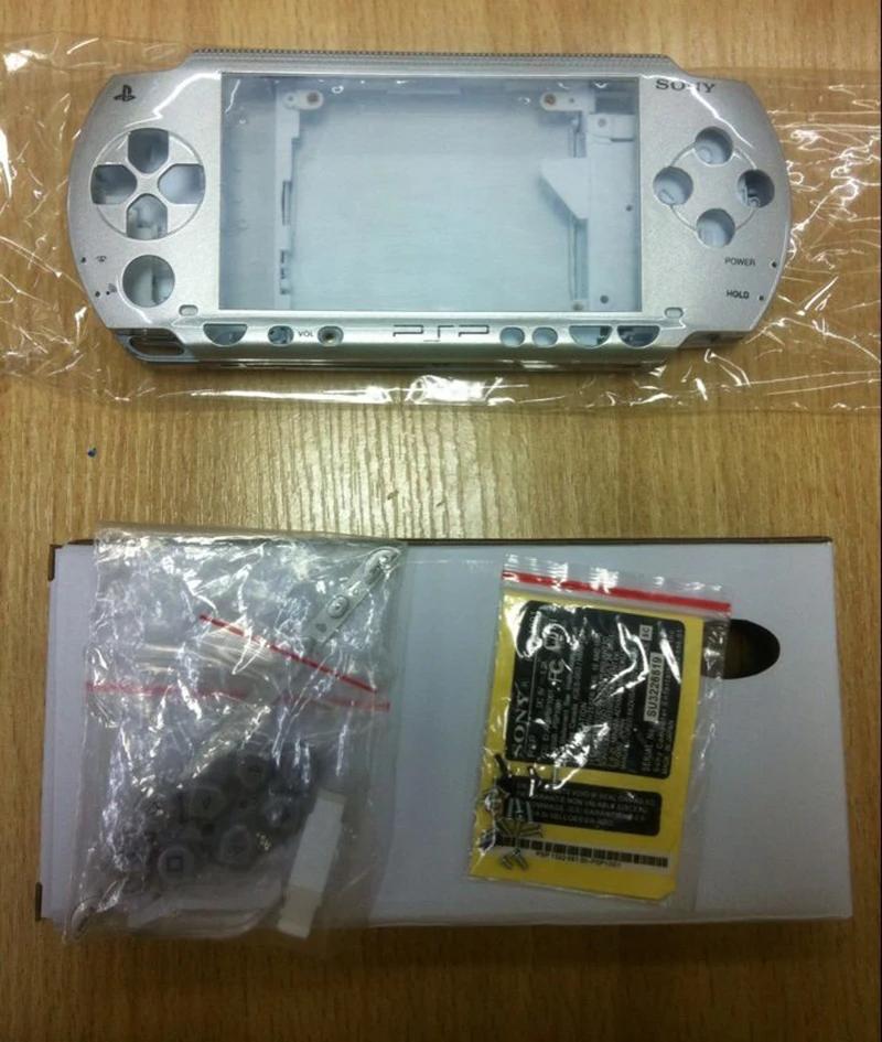 Housing Case Shell Cover With Buttons Screwdrivers For Sony Psp 1000 1001 Silver Pc Gaming Accessories Gamepads