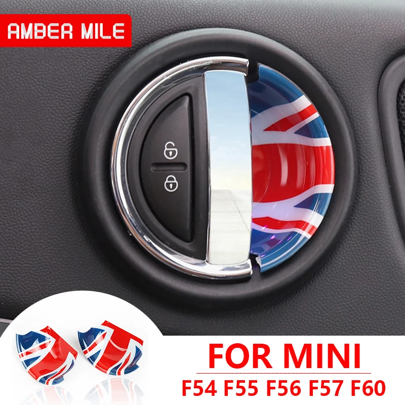 

AMBERMILE 2pcs ABS for Mini Cooper F55 Clubman F54 F56 JCW F57 Countryman F60 Accessories Mini Cooper Sticker Door Handle Cover