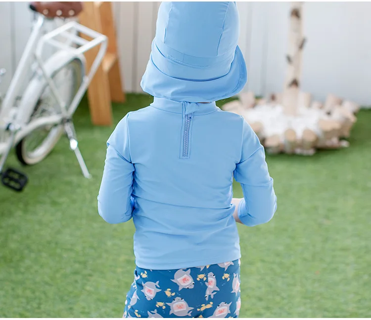 Terno de Natação para o Menino Traje de Banho Upf50 + Maiô do Bebê das Crianças dos Meninos Banho Dinossauro Impressão Peças Dividir Criança Crianças 3 45 High Quality Mamãe e Bebê