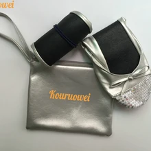 Индивидуальный логотип синий Женская Складная обувь для путешествий, вечерние складывающихся балеток обувь с сумочкой в комплекте; Новинка