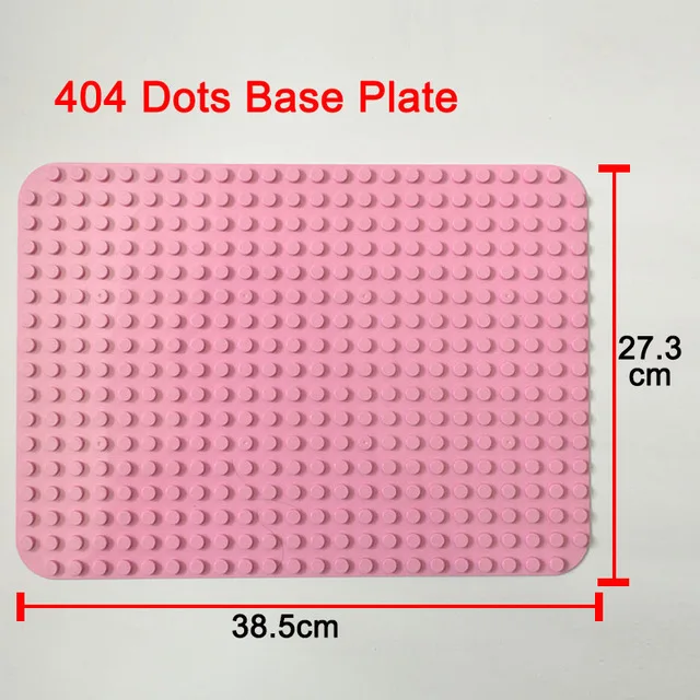 Duploe большое основание для блоков 404 точек DIY большая Строительная пластина для строительных блоков игрушки для детей совместимы с дублированные игрушки для детей - Цвет: Розовый