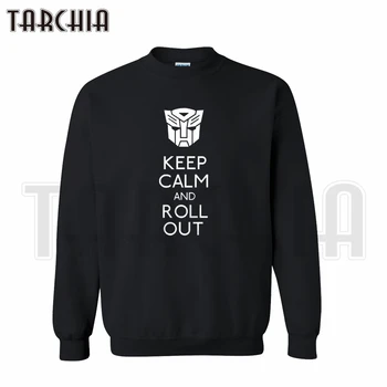 

TARCHIA 2019 European Style fashion free shipping men hoodies keep calm and roll out crew neck sweatshirt personalized man coat