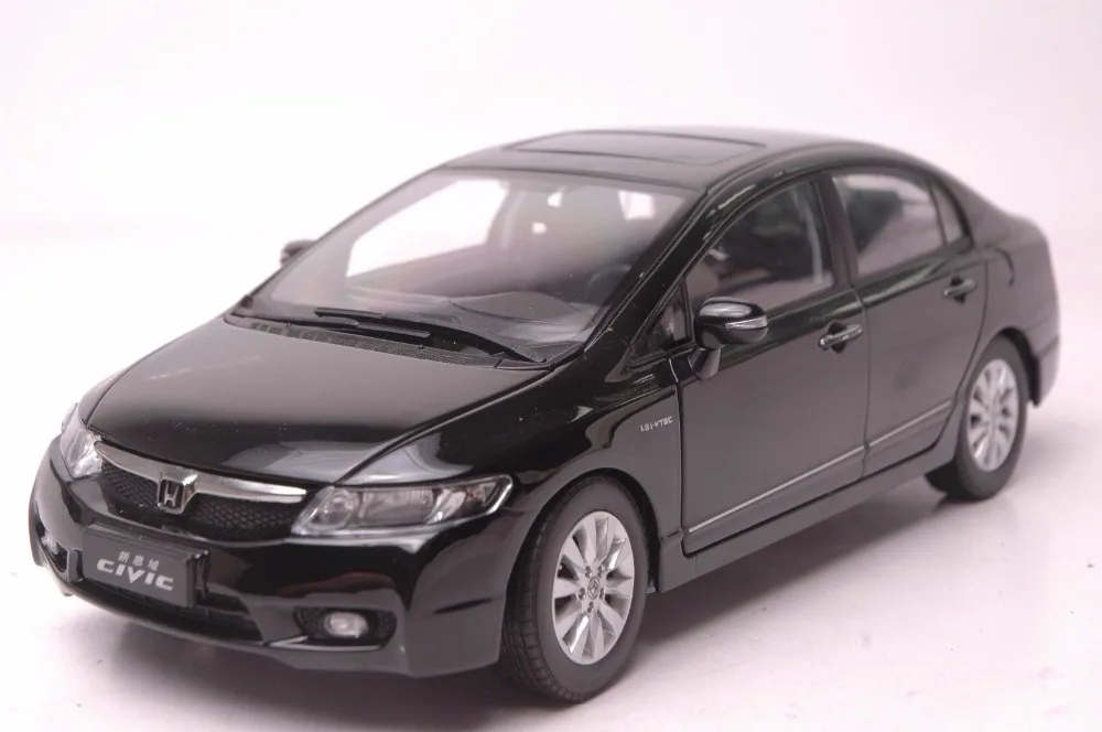 1:18 литья под давлением модель для Honda Civic 8 2009 Черный сплав игрушечный автомобиль