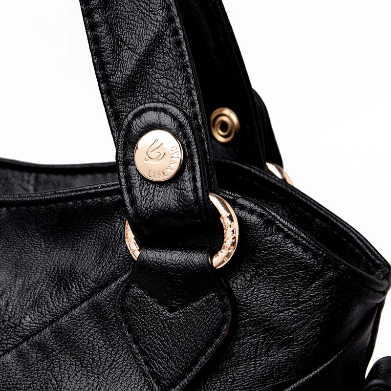 Fashion Patchwork Messenger Bags For Women Tote Bag Women's Genuine Leather Handbags Shoulder CrossBody Bags Ladies