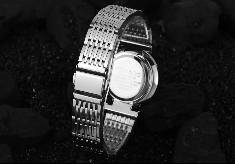 BOAMIGO Brand Men Quartz Watches Fashion Lover's Watch Women Clock Steel Wristwatch Ultra Thin Case Small Face for Festival Gift (8)