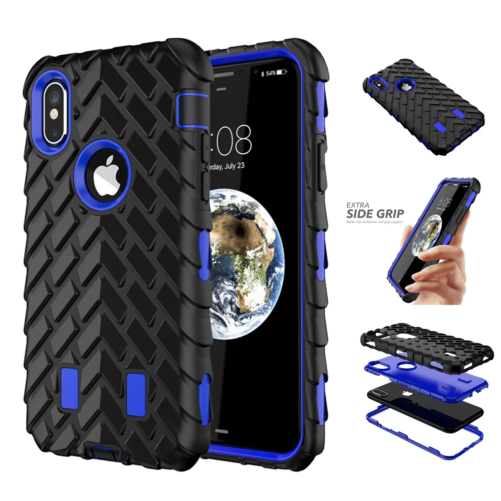 

Case For iPhone 7 8 Plus Tire Pattern Hard PC Silicon Back Case For iPhone X 5 5s 5c 6 6s SE 7 8 Plus Soft TPU Case Cover