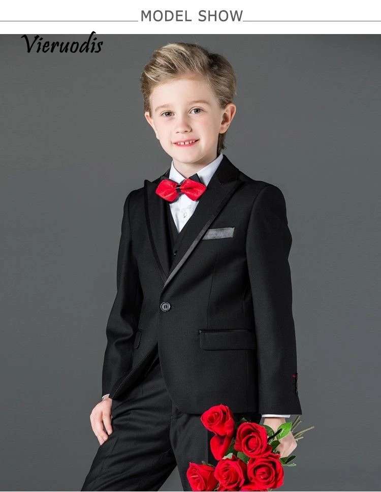 Новинка черные свадебные костюмы для мальчиков с цветочным принтом лучшие