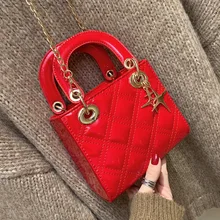 Bolso rojo Vintage de boda para mujer, bolso de mano clásico de princesa con entramado de diamantes para mujer, bolso de fiesta, bolsos de cuero patentado