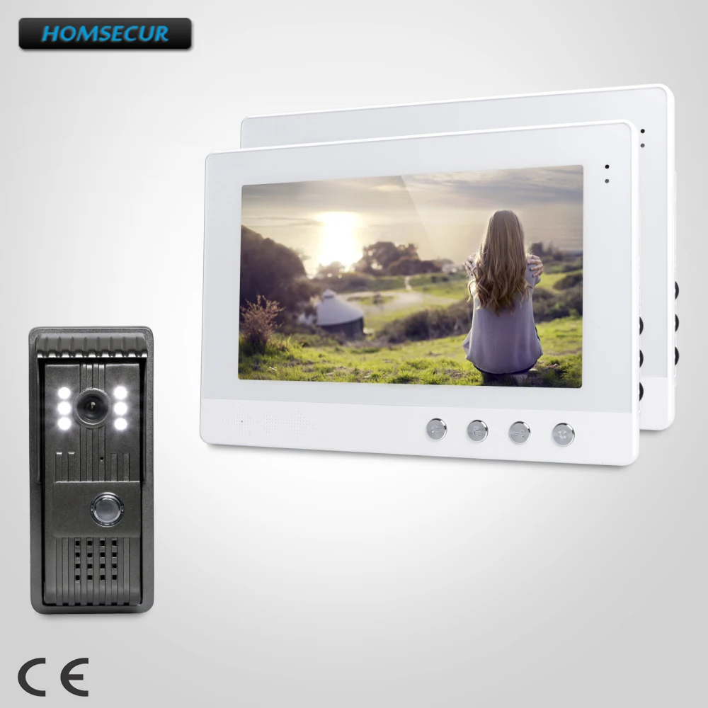 

HOMSECUR 10.1inch Hands-free Video Door Entry Call System with Ultra-large Screen Monitor : XC003+XM101-W