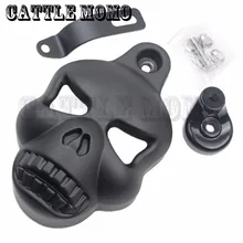 Black Chrome SKULL font b Motorbike b font HORN COVER For Harley Sportster Dyna Softail Glide