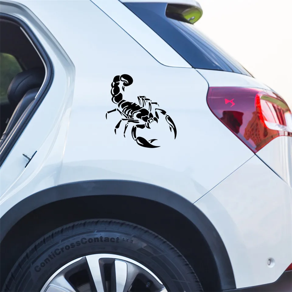 Car Styling Stickers 3D Cute Scorpion Motorcycle Car Stickers Funny Car Stickers For W VW Audi Ford Toyota  (5)