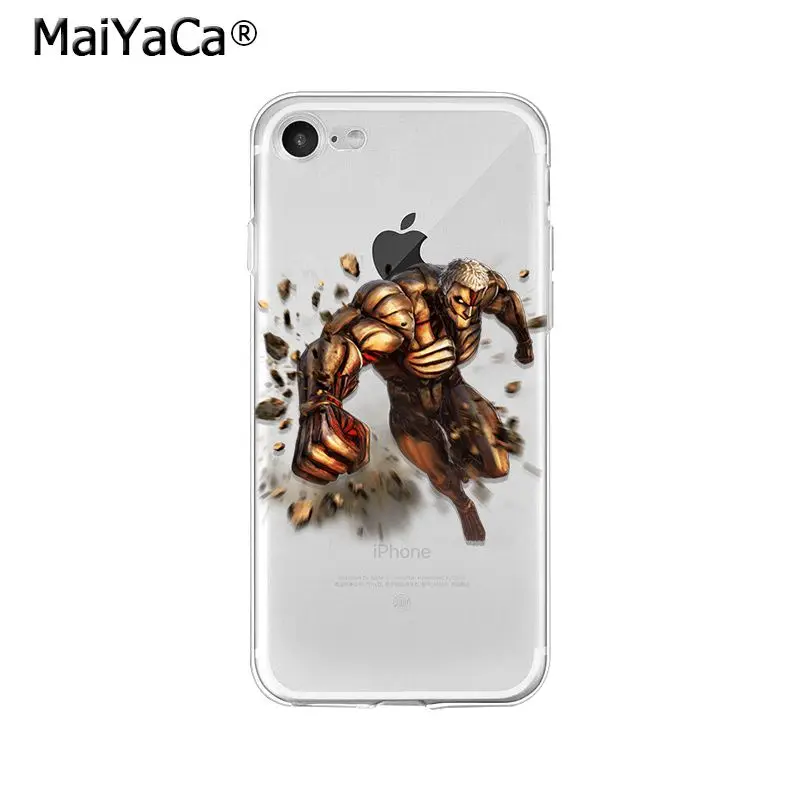 MaiYaCa атака на Титанов мягкий чехол для телефона из ТПУ для iPhone 6S 6plus 7plus 8 8Plus X Xs MAX 5 5S XR - Цвет: A4