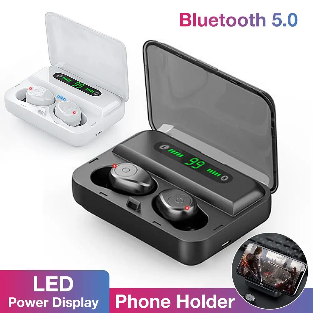 

IPX7 True TWS Wireless Earbuds 3D Stereo Bluetooth 5.0 Earphones 1200 mAh Digital Display Sports Earphone With Mic