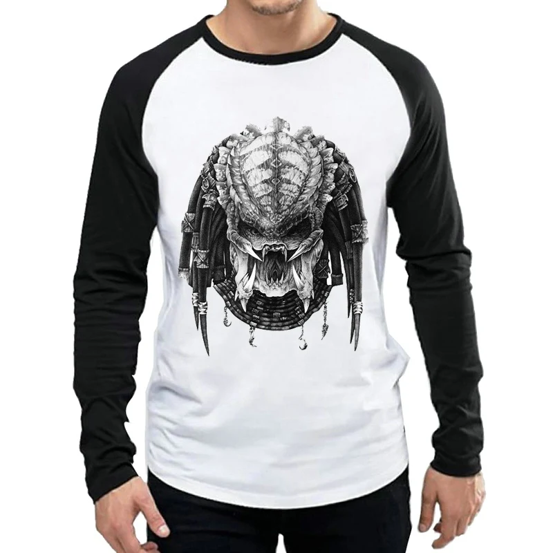 Футболка с длинным рукавом Alien vs Predator, модная мужская футболка с фильмом AVP, футболки с длинным рукавом Alien vs Predator AVP, футболка - Цвет: 1