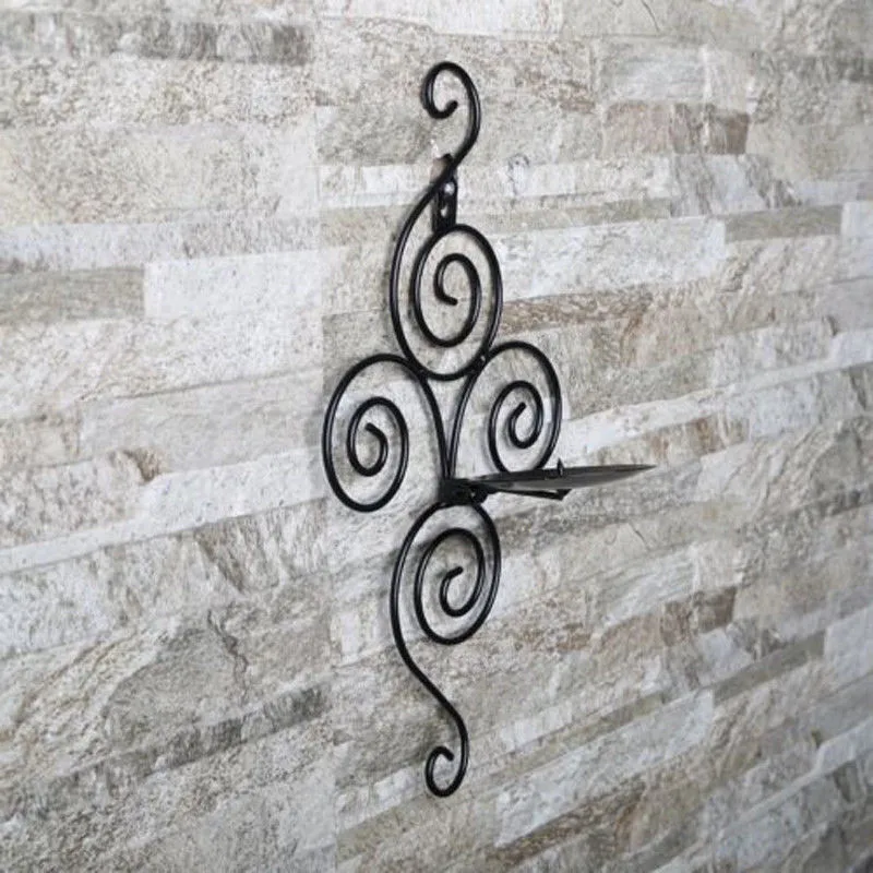 2 шт./компл. настенные подсвечники Свадебная вечеринка пустой Железный свет подвесные свечи держатель черный
