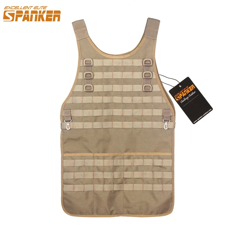 

EXCELLENT ELITE SPANKER Outdoor Tactical Molle Apron Suit Vest BBQ & Craft Multiuse Apron Versatile Military Hunting Equipment