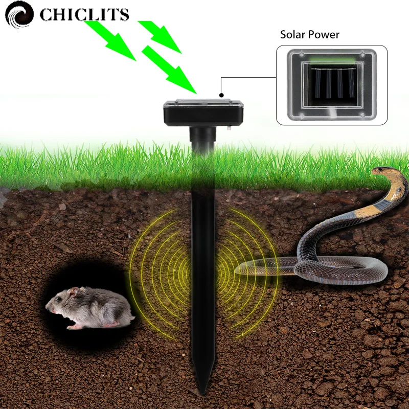 2 шт. Солнечный звук волна звуковой Отпугиватель уличный Садовый Солнечный свет двора фермы мышь Гофер змея грызунов Отпугиватель солнечной лампы