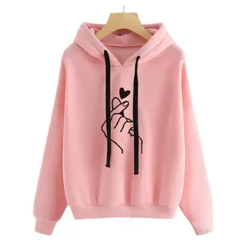 

New Fashion Men Women Sweatshirt Hoodie Pullover Hoody Cotton Blend Plain Love Design Jumper Casual Simple Pullover Tops
