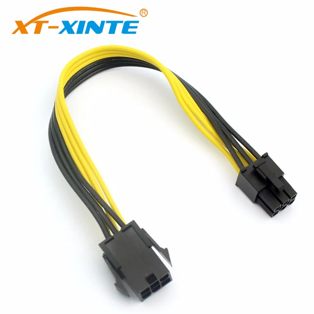 5pcs PCIE 6Pin to 6Pin Power Supply Cable Extension Adapter 6Pin Extender Miner Cable Male to Male Wire Cord 20cm for PC Mining