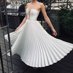 Женская одежда 2019 платья белое платье без бретелек платья женские вечерние ночные Sukienki Na Wesele Damskie robe ceremonie femme