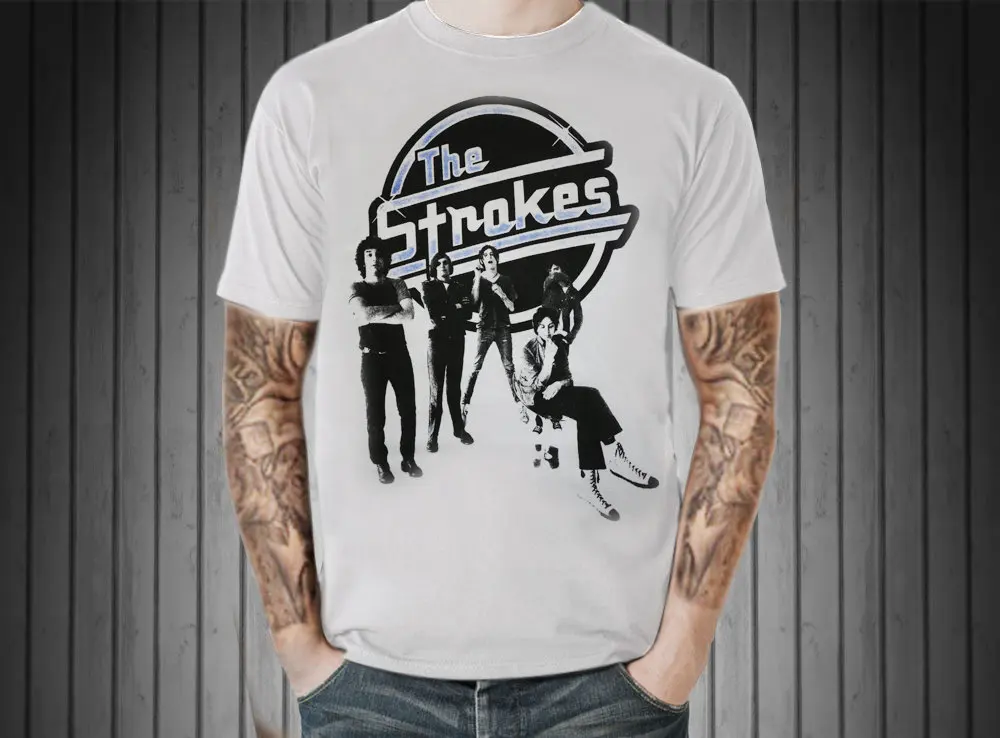 The Strokes Retro Vtg Graphic T Shirt Indie Garage Post Punk Rock Music