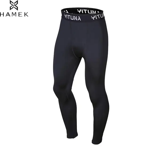 วิ่ง Tights ผู้ชายวิ่งจ๊อกกิ้งกีฬา Leggings ฟิตเนสออกกำลังกายการบีบอัดกางเกงออกกำลังกาย Quick - drying Spandex Active ...