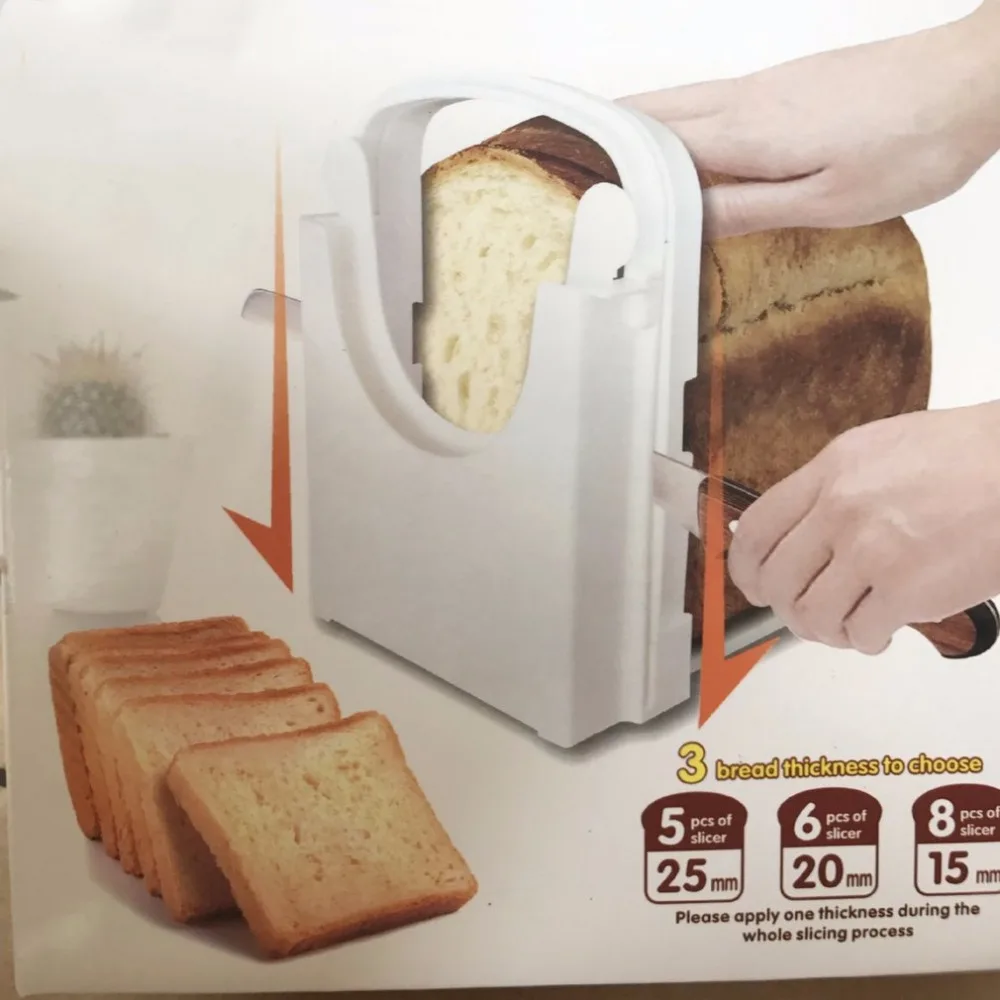 Goede Thuis Keuken Brood Snijden Gereedschap Praktische ABS Voor Brood Toast Sandwich Slicer Cutter Handige Keuken Snijgereedschap